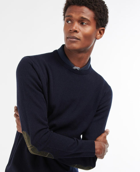 Maglione Uomo Harrow MKN0867 in lana Blu BARBOUR- Francavilla Moda