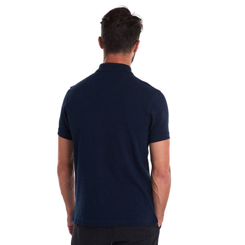 Barbour Polo Polo Uomo in cotone con finiture tartan Blu P24-BARBOURMML0012-NY31-M - Francavilla Moda