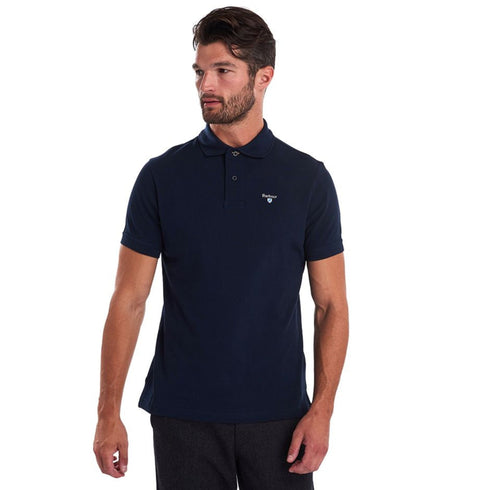 Barbour Polo Polo Uomo in cotone con finiture tartan Blu P24-BARBOURMML0012-NY31-M - Francavilla Moda