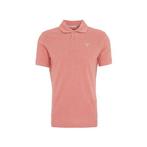 Barbour Polo Polo Uomo in cotone con finiture tartan Salmone P24-BARBOURMML0012-P55-M - Francavilla Moda