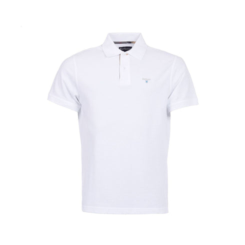 Barbour Polo Polo Uomo in cotone con finiture tartan Bianco P24-BARBOURMML0012-WH11-M - Francavilla Moda