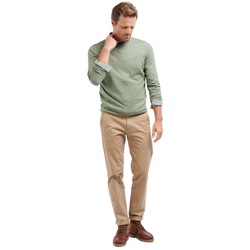 Barbour Pullover Pullover Uomo in cotone morbido e leggero Verde salvia - Francavilla Moda