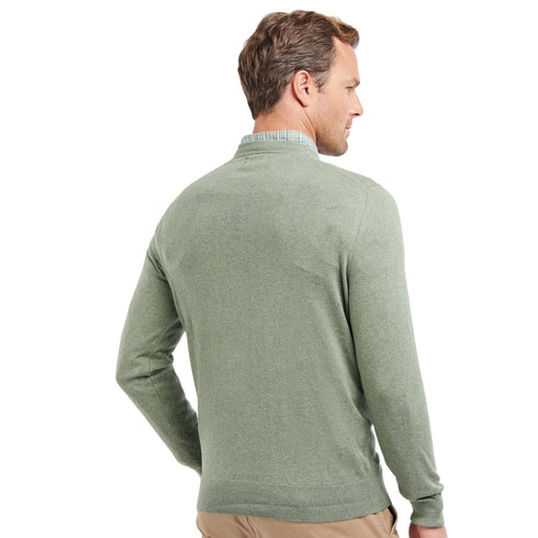 Barbour Pullover Pullover Uomo in cotone morbido e leggero Verde salvia - Francavilla Moda