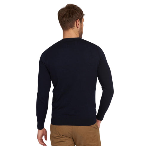 Barbour Pullover Pullover Uomo in cotone morbido e leggero Blu P24-BARBOURMKN1164-NY91-M - Francavilla Moda