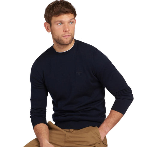 Barbour Pullover Pullover Uomo in cotone morbido e leggero Blu P24-BARBOURMKN1164-NY91-M - Francavilla Moda