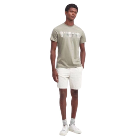 Barbour T-Shirt T-shirt Uomo con logo con stampa scozzese Verde - Francavilla Moda