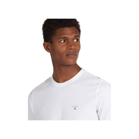 Barbour T-Shirt T-shirt Uomo modello Aboyne sportiva Bianco P24-BARBOURMTS0670-WH11-M - Francavilla Moda