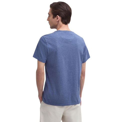 Barbour T-Shirt T-shirt Uomo modello Aboyne sportiva Celeste - Francavilla Moda