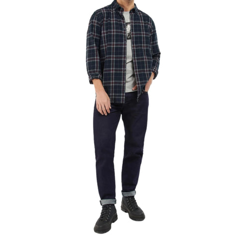 Camicia Uomo Parrish Blu BARBOURINTERNATIONAL- Francavilla Moda