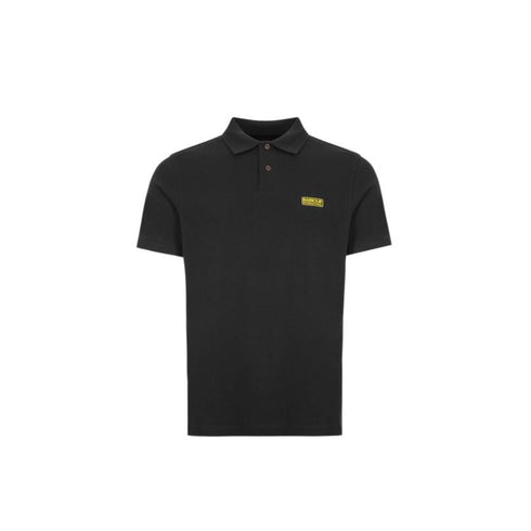 Polo uomo con logo a stampa frontale Nero BARBOURINTERNATIONAL- Francavilla Moda