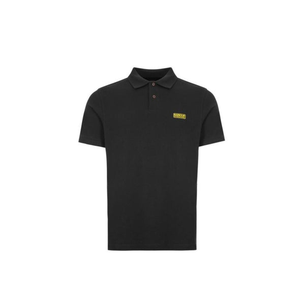 Polo uomo con logo a stampa frontale Nero BARBOURINTERNATIONAL- Francavilla Moda