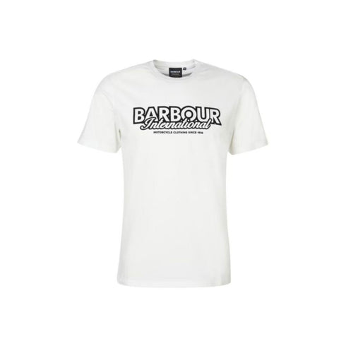 T-shirt uomo con stampa grande frontale Bianco BARBOURINTERNATIONAL- Francavilla Moda