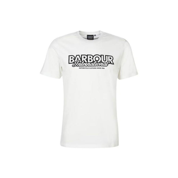 T-shirt uomo con stampa grande frontale Bianco BARBOURINTERNATIONAL- Francavilla Moda