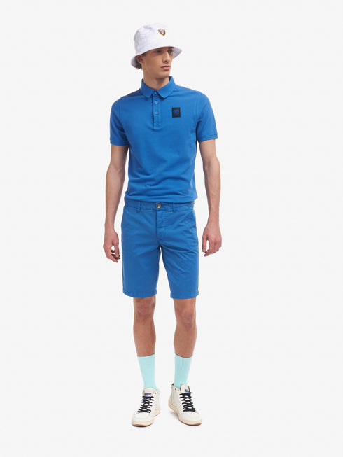Bermuda Uomo 21SBLUP02243 in cotone Azzurro BLAUER- Francavilla Moda