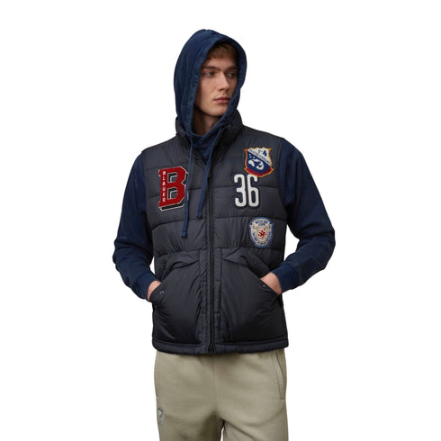 Blauer Piumino smanicato Gilet Uomo con patch Jackson Blu - Francavilla Moda