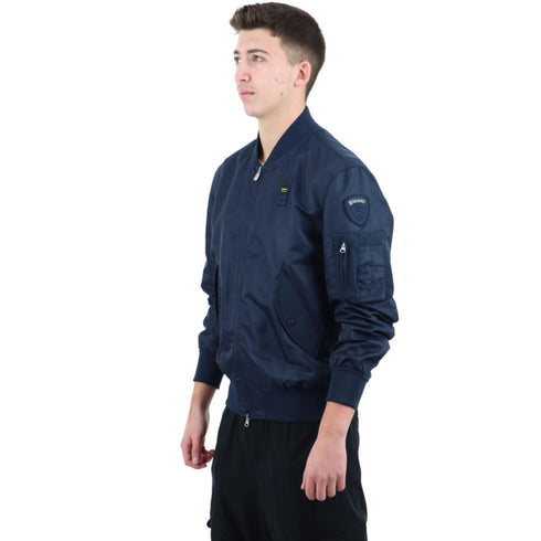 Blauer Giacca bomber Giubbino Uomo modello bomber con zip Blu - Francavilla Moda