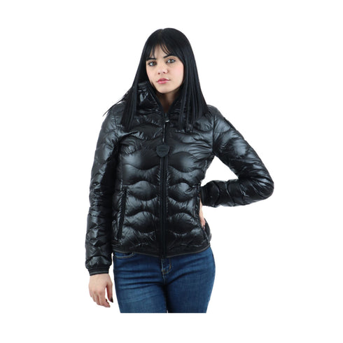 Blauer Piumino corto Piumino Donna corto con cappuccio Nero - Francavilla Moda