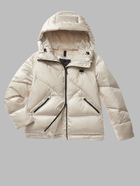 Piumino Donna JOANNE a linee geometriche Gesso BLAUER- Francavilla Moda