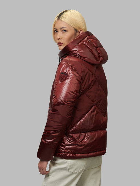 Piumino Donna JOANNE a linee geometriche Gesso BLAUER- Francavilla Moda