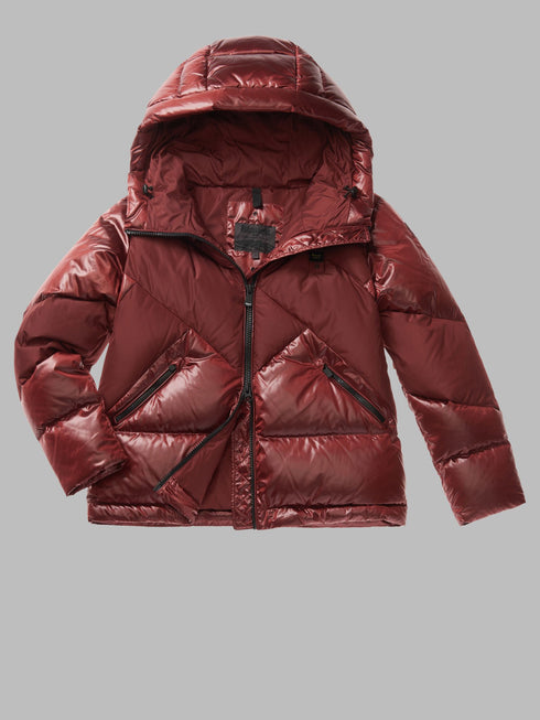 Piumino Donna JOANNE a linee geometriche Gesso BLAUER- Francavilla Moda