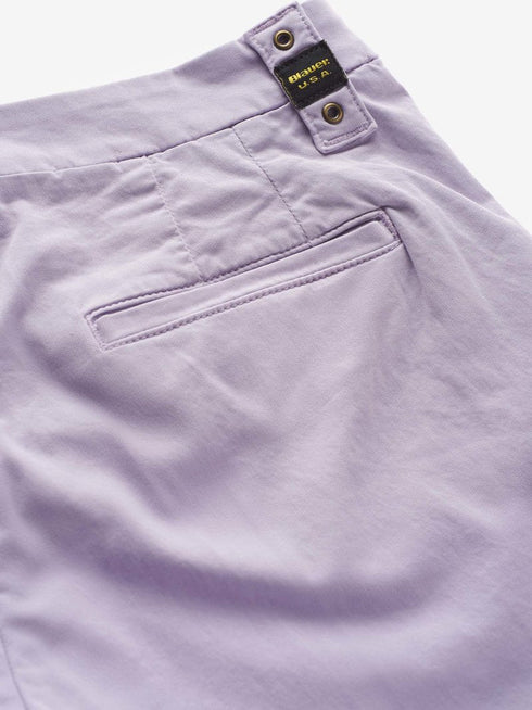 Shorts Donna in cotone con tasche all'americana Lilla BLAUER- Francavilla Moda