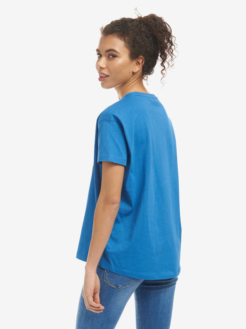 T-shirt Donna 21SBLDH02137004547 camouflage animalier Azzurro BLAUER- Francavilla Moda