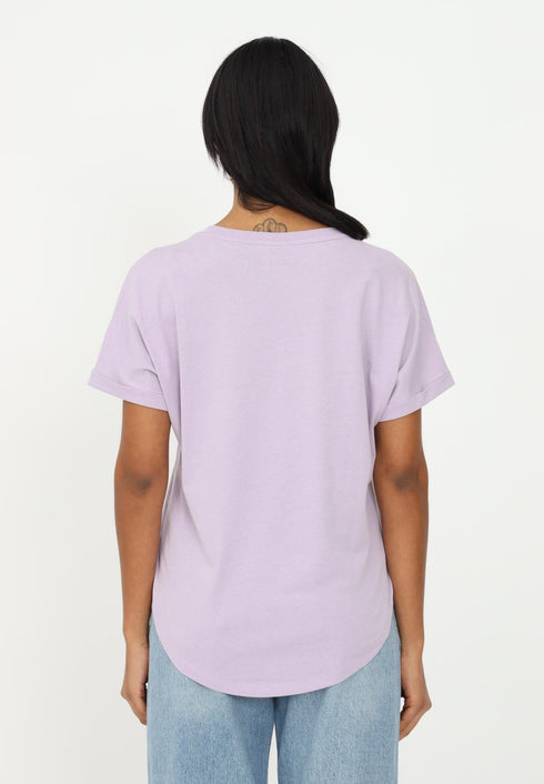 T-shirt Donna con stampa frontale gommata in rilievo Lilla BLAUER- Francavilla Moda