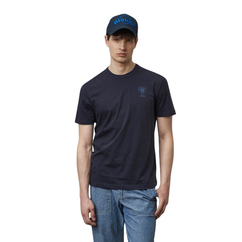 Blauer T-Shirt T-shirt Uomo con scudo sur ton Blu P24-BLAUERBLUH02143004547-888-M - Francavilla Moda