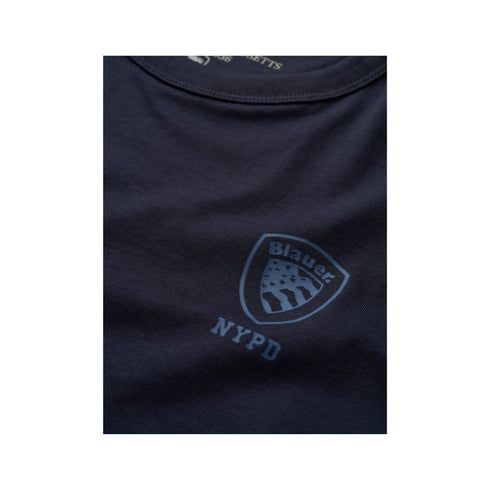 Blauer T-Shirt T-shirt Uomo con scudo sur ton Blu P24-BLAUERBLUH02143004547-888-M - Francavilla Moda