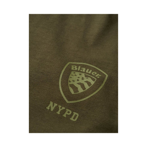 Blauer T-Shirt T-shirt Uomo con scudo sur ton Verde - Francavilla Moda