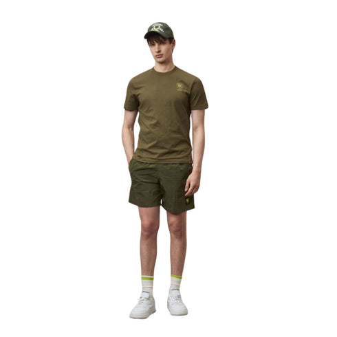 Blauer T-Shirt T-shirt Uomo con scudo sur ton Verde - Francavilla Moda