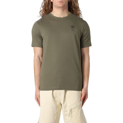 T-shirt Uomo logo piccolo davanti Verde BLAUER- Francavilla Moda