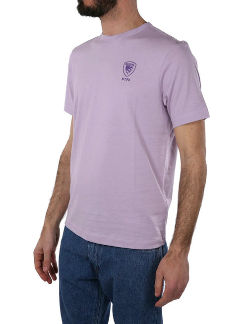 T-shirt Uomo logo piccolo davanti Lilla BLAUER- Francavilla Moda