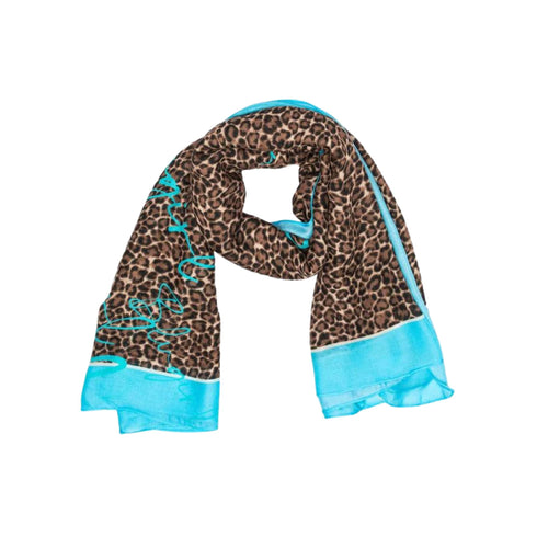 BLUGIRL Foulard Foulard Donna fantasia animalier Turchese - Francavilla Moda