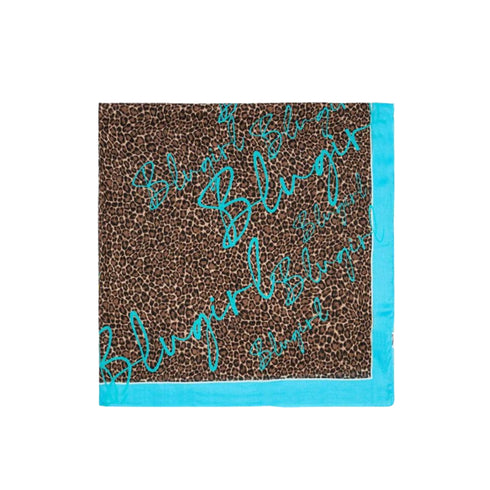 BLUGIRL Foulard Foulard Donna fantasia animalier Turchese - Francavilla Moda
