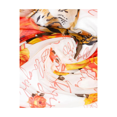 BLUGIRL Foulard Foulard Donna fantasia tigre Arancione - Francavilla Moda
