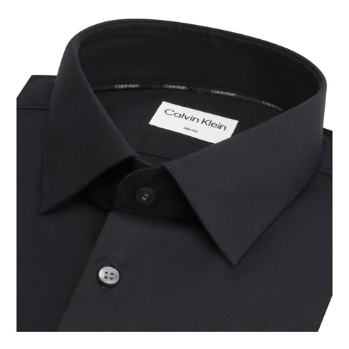 Calvin Klein Camicia elegante Camicia Uomo classica in tinta unita Nero - Francavilla Moda