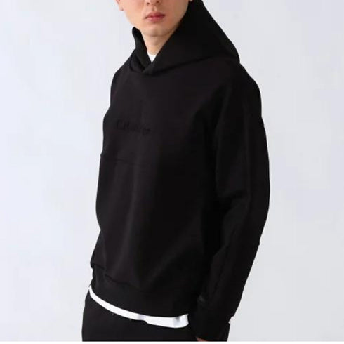 Felpa Uomo cappuccio logo in tono Nero CALVIN KLEIN- Francavilla Moda