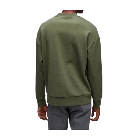 Calvin Klein Felpa girocollo Felpa Uomo con logo in rilievo Verde - Francavilla Moda