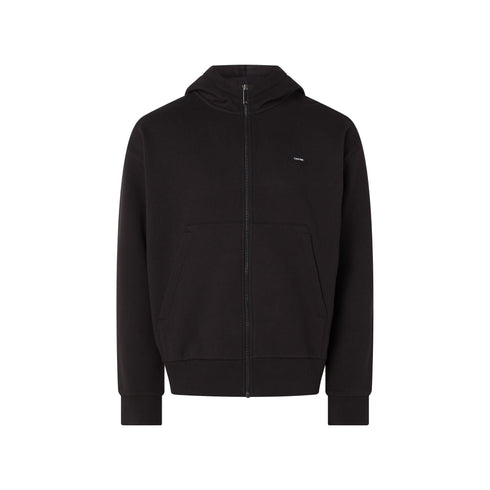 Felpa Uomo in cotone con zip Nero CALVIN KLEIN- Francavilla Moda