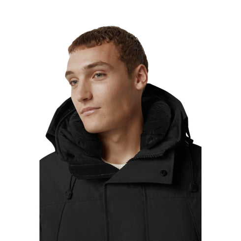 Canada Goose Parka lungo Carson Parka Uomo Black Label Nero - Francavilla Moda