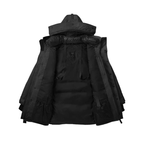 Canada Goose Parka lungo Carson Parka Uomo Black Label Nero - Francavilla Moda
