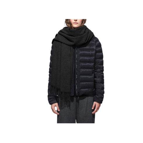 Sciarpa Unisex intessuta tinta unita Nero CANADA GOOSE- Francavilla Moda