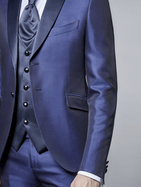 Smoking Uomo con rever in raso Bluette CARLO PIGNATELLI- Francavilla Moda