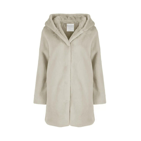 Censured Pelliccia Pelliccia Donna ecologica lunga Champagne - Francavilla Moda