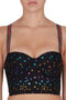 Bustier Donna con pattern stelline multicolor all over Nero CHIARA FERRAGNI- Francavilla Moda