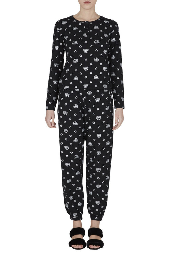 Pigiama Donna Fantasy Print Black SILVER Chiara Ferragni Nero CHIARA FERRAGNI- Francavilla Moda