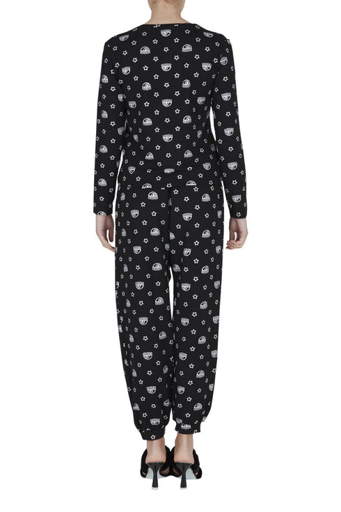 Pigiama Donna Fantasy Print Black SILVER Chiara Ferragni Nero CHIARA FERRAGNI- Francavilla Moda