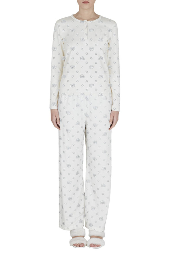 Pigiama Donna Fantasy Print White SILVER Chiara Ferragni Bianco CHIARA FERRAGNI- Francavilla Moda