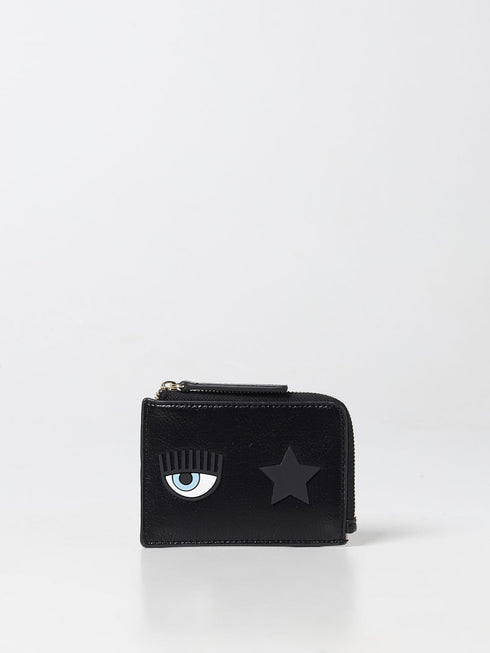 Portafogli Donna con Eye Star logo Nero Chiara Ferragni- Francavilla Moda
